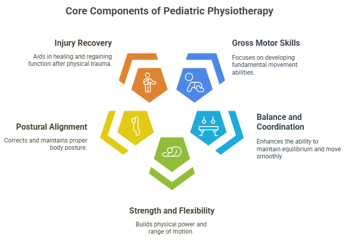 Pediatric physiotherapy focuses on assessing and treating physical issues in children from birth through adolescence. It helps improve: