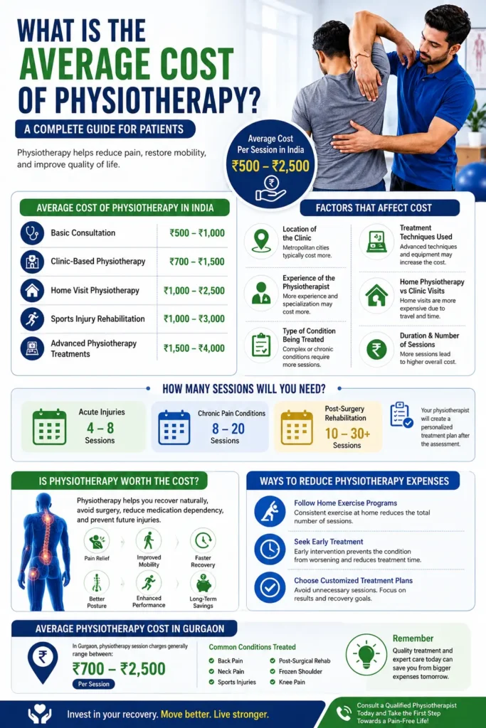 What Is the Average Cost of Physiotherapy infographics