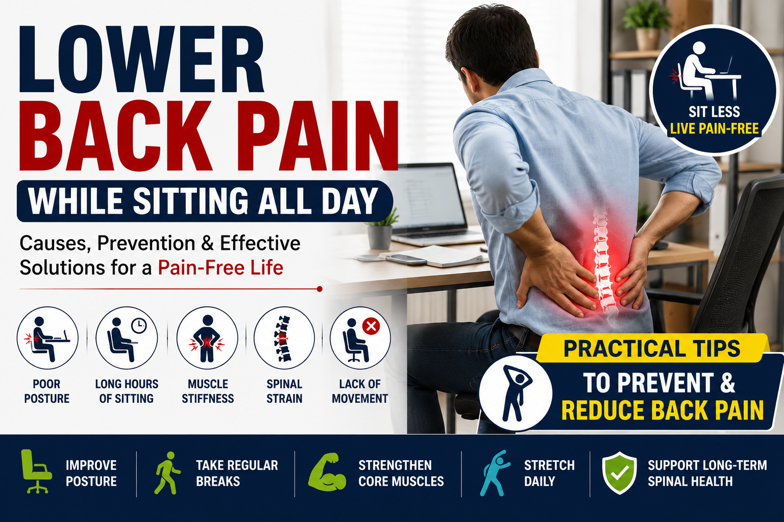 Lower Back Pain While Sitting All Day